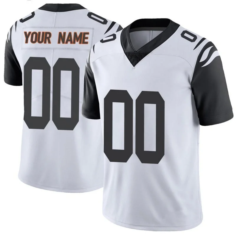 Custom C.Bengals White Limited Color Rush Football Jerseys-NBA Autographed Jerseys -