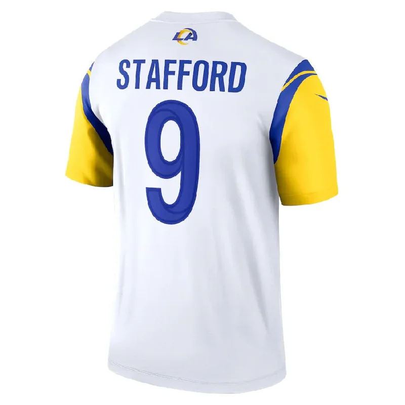 LA.Rams #9 Matthew Stafford White Legend Jersey Stitched American Football Jerseys-NFL Authentic Football Jerseys -