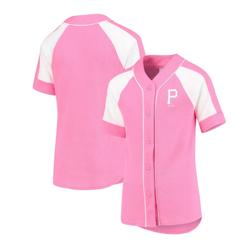 Pittsburgh Pirates Team Spirit Fashion Jersey - Pink Baseball Jerseys-NBA All-Star Game Jerseys -