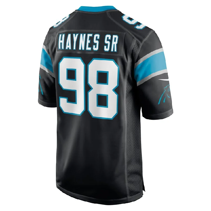 C.Panthers #98 Marquis Haynes Sr. Black Game Player Jersey Stitched American Football Jerseys-NFL Pro Bowl Jerseys -