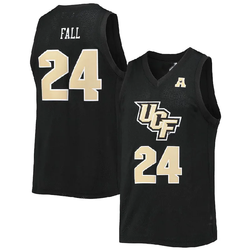 U.Knights #24 Tacko Fall Original Retro Brand Alumni Commemorative Classic Basketball Jersey Black Stitched American College Jerseys-NBA 75th Anniversary Jerseys -