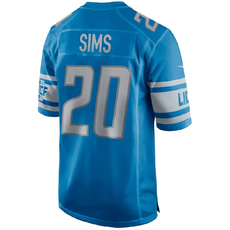 D.Lions #20 Billy Sims  Blue Game Retired Player Jersey Stitched American Football Jerseys-NFL Women’s Team Jerseys -