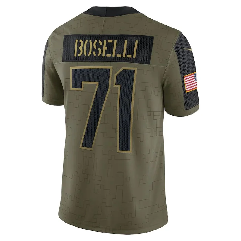 J.Jaguars #71 Tony Boselli Olive 2021 Salute To Service Retired Player Limited Jersey Stitched American Football Jerseys-NFL Official Team Jerseys -