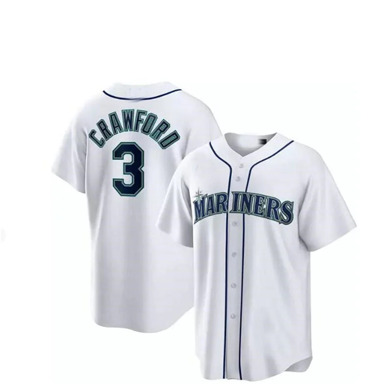 Seattle Mariners #3 J.P. Crawford White Cool Base Home Jersey Baseball Jerseys-NBA Youth Player Jerseys -