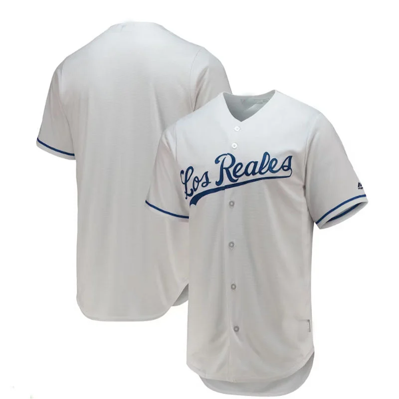 Kansas City Royals Majestic Team Official Jersey - White Baseball Jerseys-NBA Adidas Basketball Jerseys -