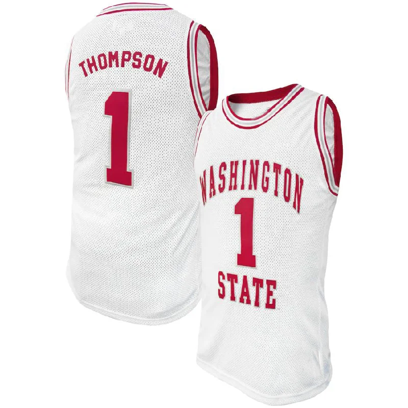 W.State Cougars #1 Klay Thompson Original Retro Brand Alumni Basketball Jersey White Stitched American College Jerseys-NBA Chinese New Year Jerseys -