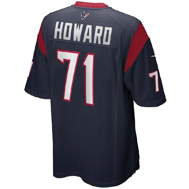 H.Texans #71 Tytus Howard Navy Game Jersey Stitched American Football Jerseys-NFL Player Edition Jerseys -