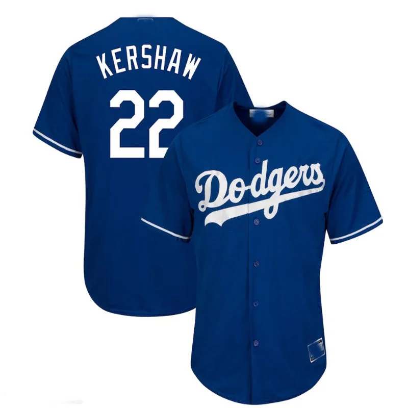 Los Angeles Dodgers #22 Clayton Kershaw  Big & Tall Replica Player Jersey - Royal Baseball Jerseys-NBA College Throwback Jerseys -