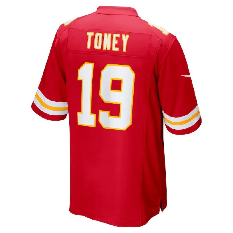 KC.Chiefs #19 Kadarius Toney Red Game Player Jersey Stitched American Football Jerseys-NFL Sideline Gear Jerseys -