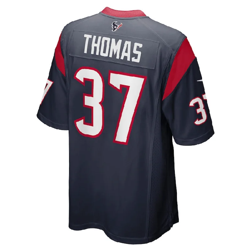 H.Texans #37 Tavierre Thomas Navy Game Player Jersey Stitched American Football Jerseys-NFL On-Field Jerseys -