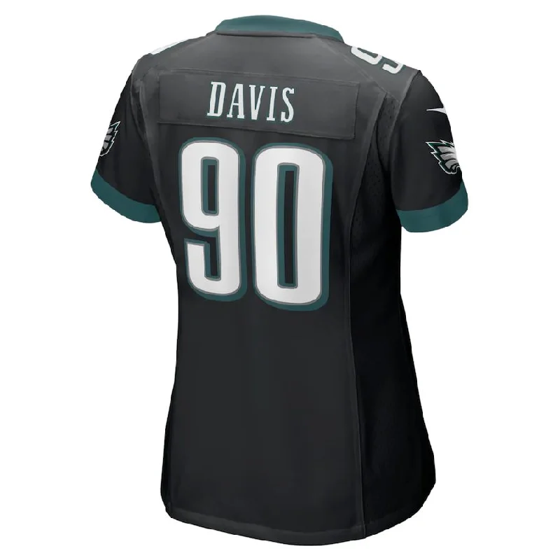 P.Eagles #90 Jordan Davis Black Player Game Jersey Stitched American Football Jerseys-NFL Military Salute Jerseys -