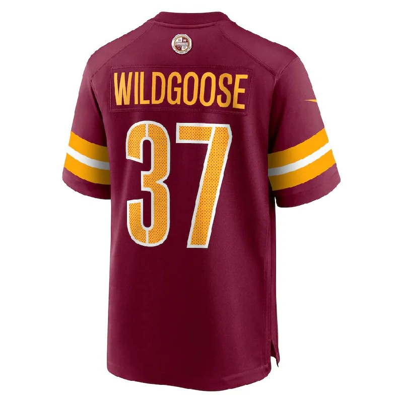 W.Commanders #37 Rachad Wildgoose Burgundy Game Player Jersey Stitched American Football Jerseys-NFL Pro Bowl Jerseys -