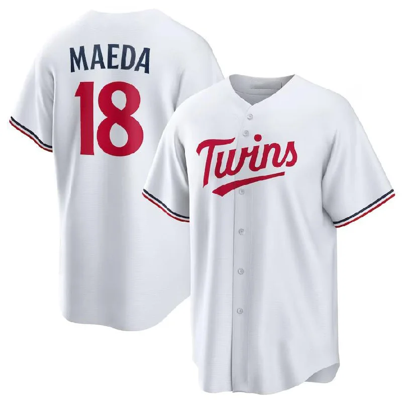 Minnesota Twins #18 Kenta Maeda White  Home Limited Player Baseball Jersey-NBA Women's Team Jerseys -