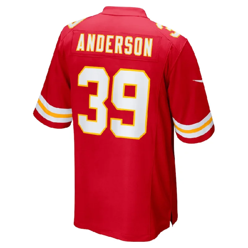 KC.Chiefs #39 Zayne Anderson Red Player Game Jersey Stitched American Football Jerseys-NFL MVP Player Jerseys -