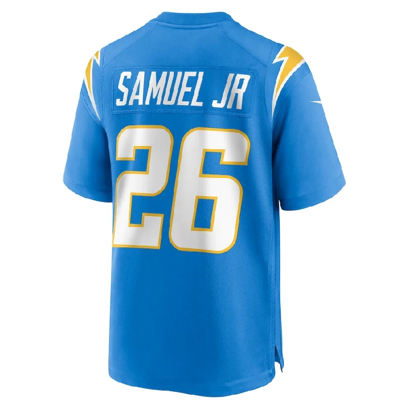 LA.Chargers #26 Asante Samuel Jr. Powder Blue Game Player Jersey Stitched American Football Jerseys-NFL MVP Player Jerseys -