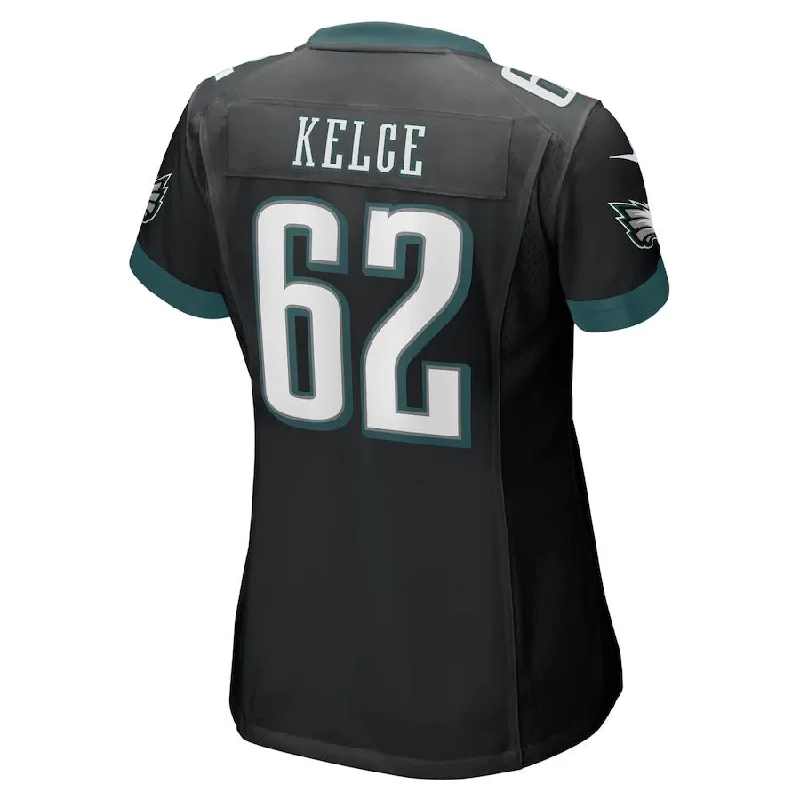 P.Eagles #62 Jason Kelce Black Player Game Jersey Stitched American Football Jerseys-NFL Youth Replica Jerseys -