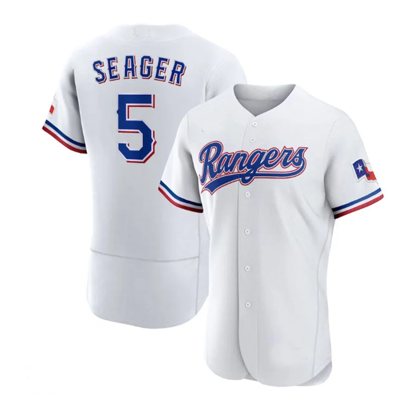 Texas Rangers #5 Corey Seager White Home Authentic Player Jersey Baseball Jerseys-NBA Player Name & Number Jerseys -