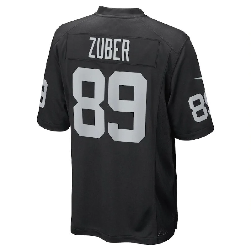 LV. Raiders #89 Isaiah Zuber Black Game Player Jersey Stitched American Football Jerseys-NFL Training Camp Jerseys -