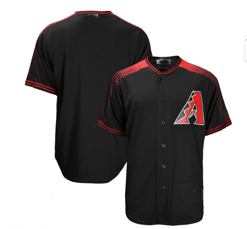 Arizona Diamondbacks Big & Tall Replica Team Jersey - Black Stitches Baseball Jerseys-NBA Hall of Fame Jerseys -