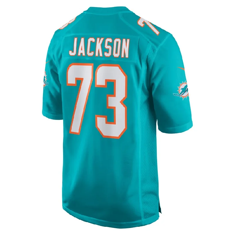 M.Dolphins #73 Austin Jackson Aqua Game Jersey Stitched American Football Jerseys-NFL Stylish Football Jerseys -