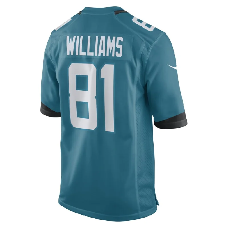 J.Jaguars #81 Seth Williams Teal Game Player Jersey Stitched American Football Jerseys-NFL Limited Edition Jerseys -