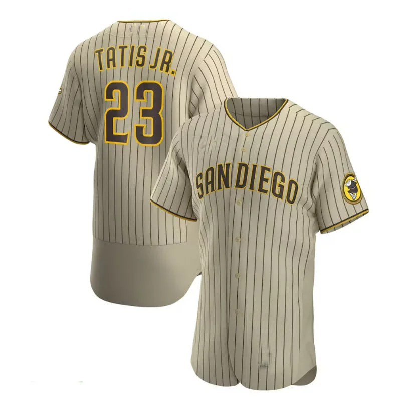 San Diego Padres #23 Fernando Tat¨ªs Jr. Alternate Authentic Player Jersey - Tan Brown Baseball Jerseys-NBA Collector’s Basketball Jerseys -