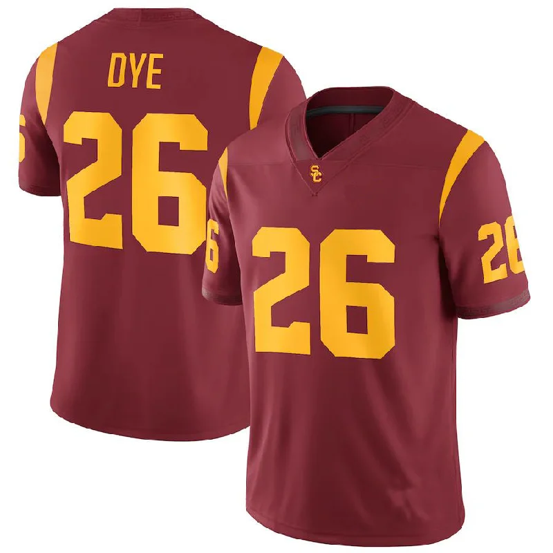 U.Trojans #26 Travis Dye NIL Replica Football Jersey Cardinal Stitched American College Jerseys-NBA Pro-Level Basketball Jerseys -