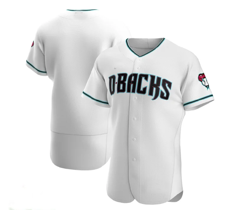 Arizona Diamondbacks Alternate Authentic Team Jersey - White Teal Stitches Baseball Jerseys-NBA Vintage Team Jerseys -