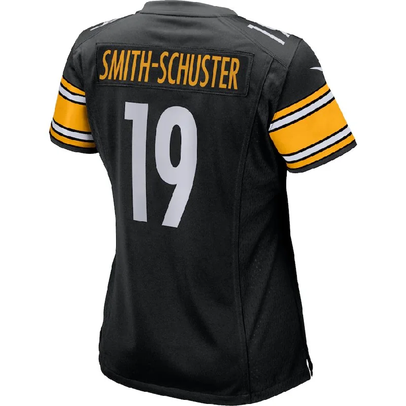 P.Steelers #19 JuJu Smith-Schuster Black Game Player Jersey Stitched American Football Jerseys-NFL Customizable Football Jerseys -