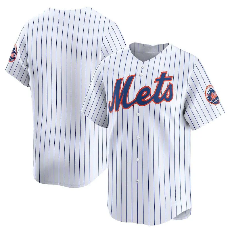 New York Mets White Home Replica Team Jersey Baseball Jerseys-NBA Big & Tall Jerseys -