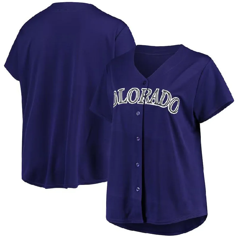 Colorado Rockies Purple Alternate Replica Team Baseball Jersey-NBA Celebrity Game Jerseys -