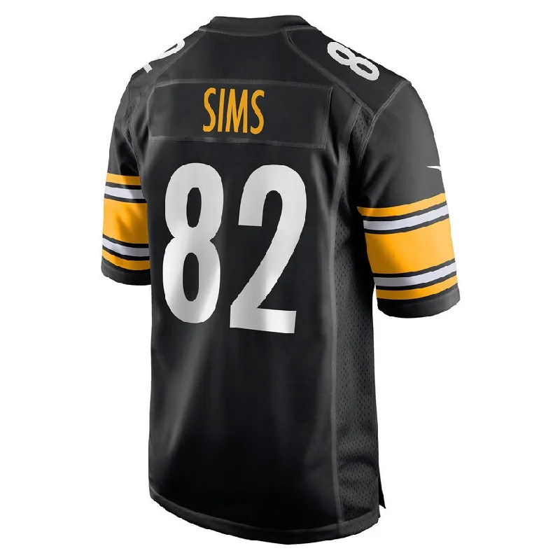 P.Steelers #82 Steven Sims Black Game Jersey Stitched American Football Jerseys-NFL Short Sleeve Football Jerseys -