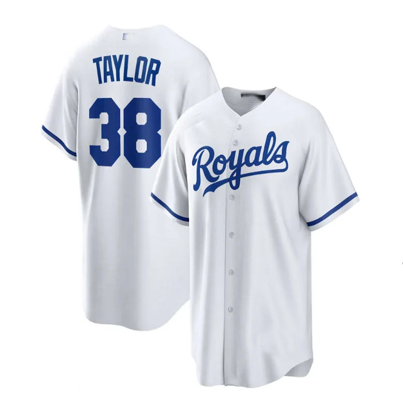 Kansas City Royals #38 Josh Taylor Home Replica Player Jersey - White Baseball Jerseys-NBA Collector’s Basketball Jerseys -