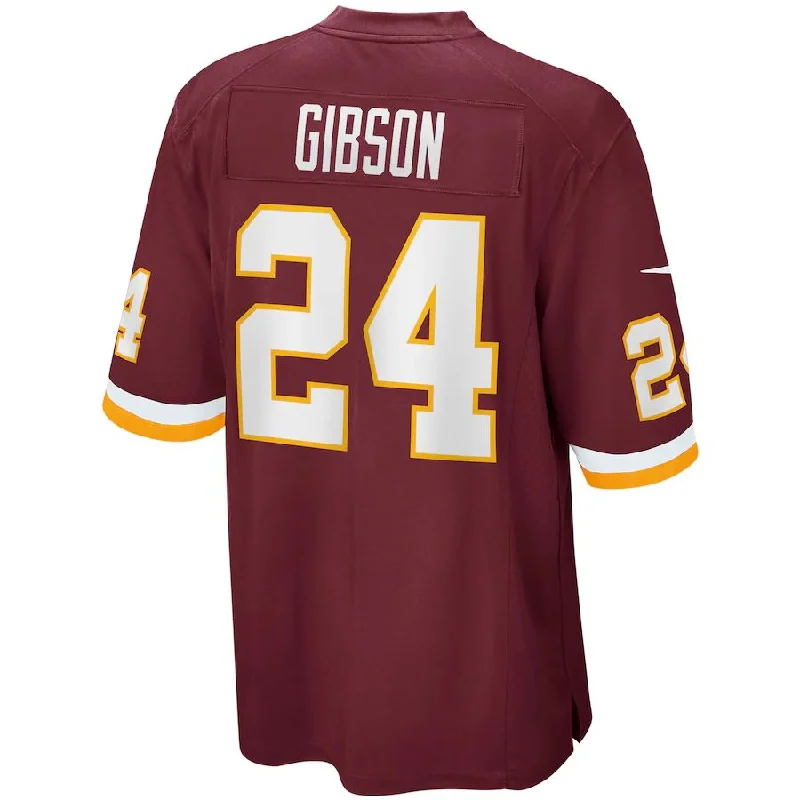 W.Football Team #24 Antonio Gibson Burgundy Game Jersey Stitched American Football Jerseys-NFL Hall of Fame Collection -