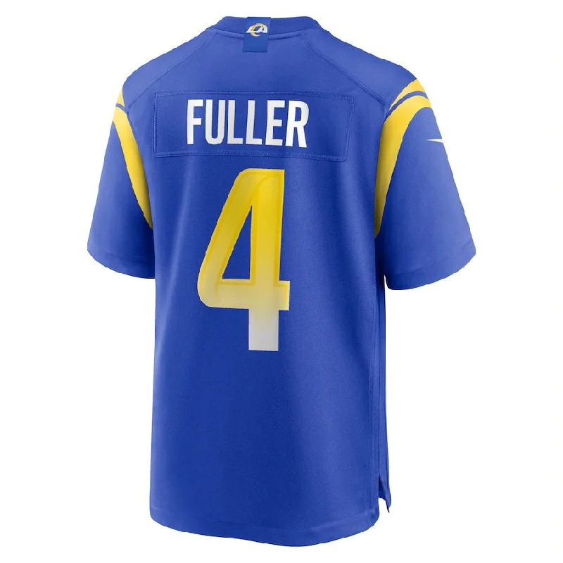 LA.Rams #4 Jordan Fuller Royal Game Player Jersey Stitched American Football Jerseys-NFL Super Bowl Jerseys -