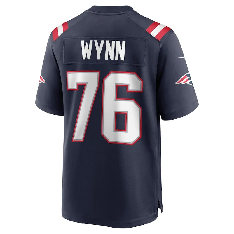 NE.Patriots #76 Isaiah Wynn Navy Game Jersey Stitched American Football Jerseys-NFL Customizable Football Jerseys -