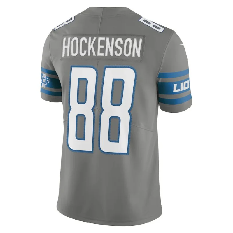 D.Lions #88 T.J. Hockenson Steel Vapor Limited Jersey Stitched American Football Jerseys-NFL Lightweight Football Jerseys -