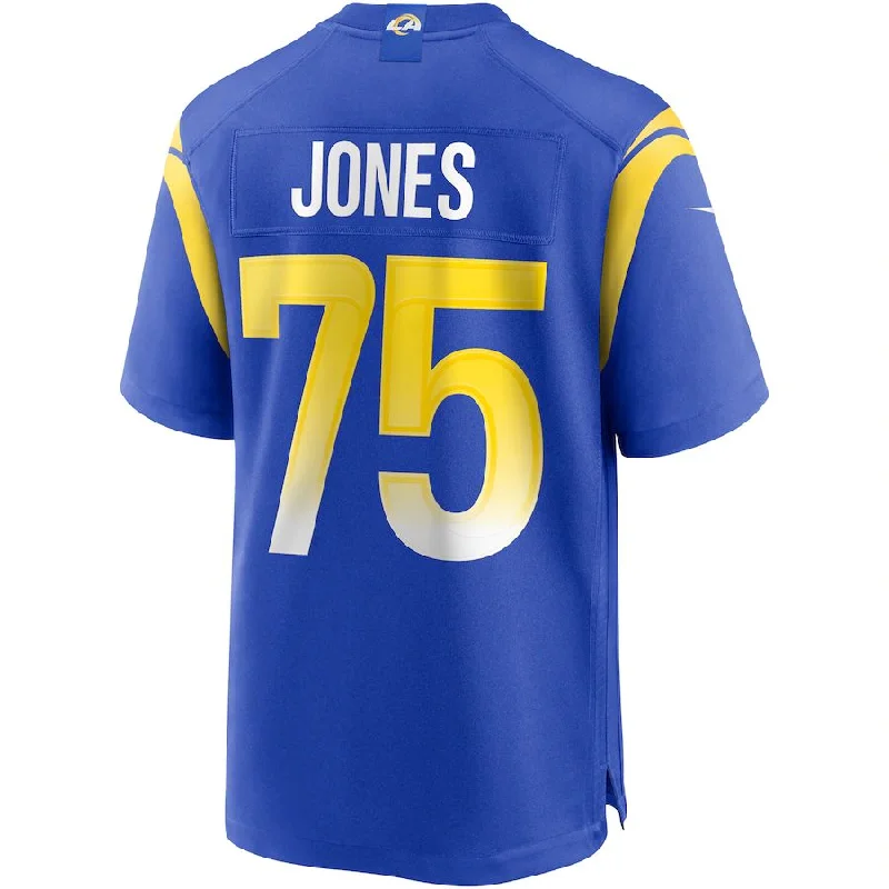 LA.Rams #75 Deacon Jones Royal Game Retired Player Jersey Stitched American Football Jerseys-NFL Special Edition Jerseys -