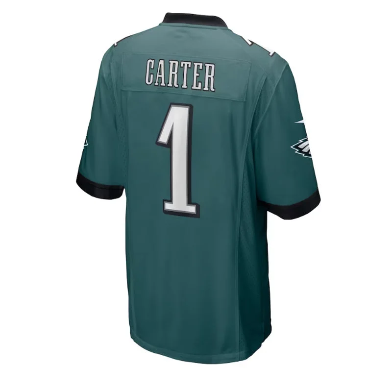 P.Eagles #1 Jalen Carter 2023 Draft First Round Pick Game Jersey - Midnight Green Stitched American Football Jerseys-NFL Stylish Football Jerseys -