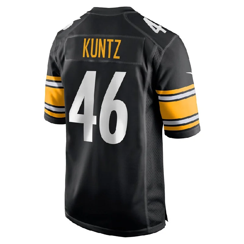 P.Steelers #46 Christian Kuntz Black Game Jersey Stitched American Football Jerseys-NFL Fan Shop Jerseys -