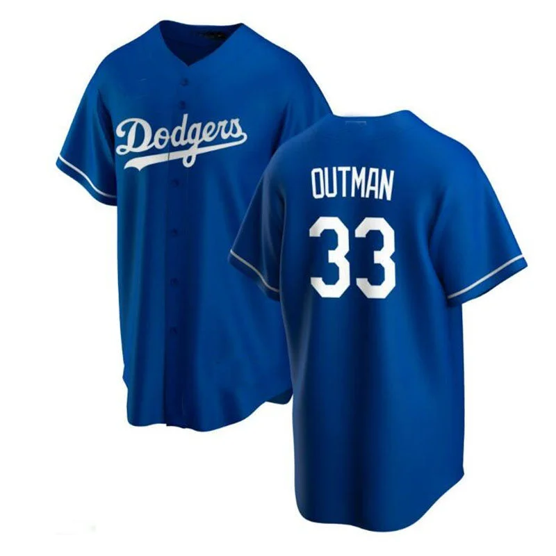 Los Angeles Dodgers #33 James Outman Royal Alternate Replica Custom Jersey Baseball Jerseys-NBA Game-Worn Jerseys -