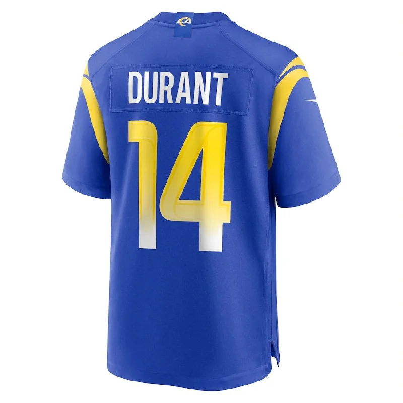 LA.Rams #14 Cobie Durant Royal Game Player Jersey Stitched American Football Jerseys-NFL Sports Fan Jerseys -