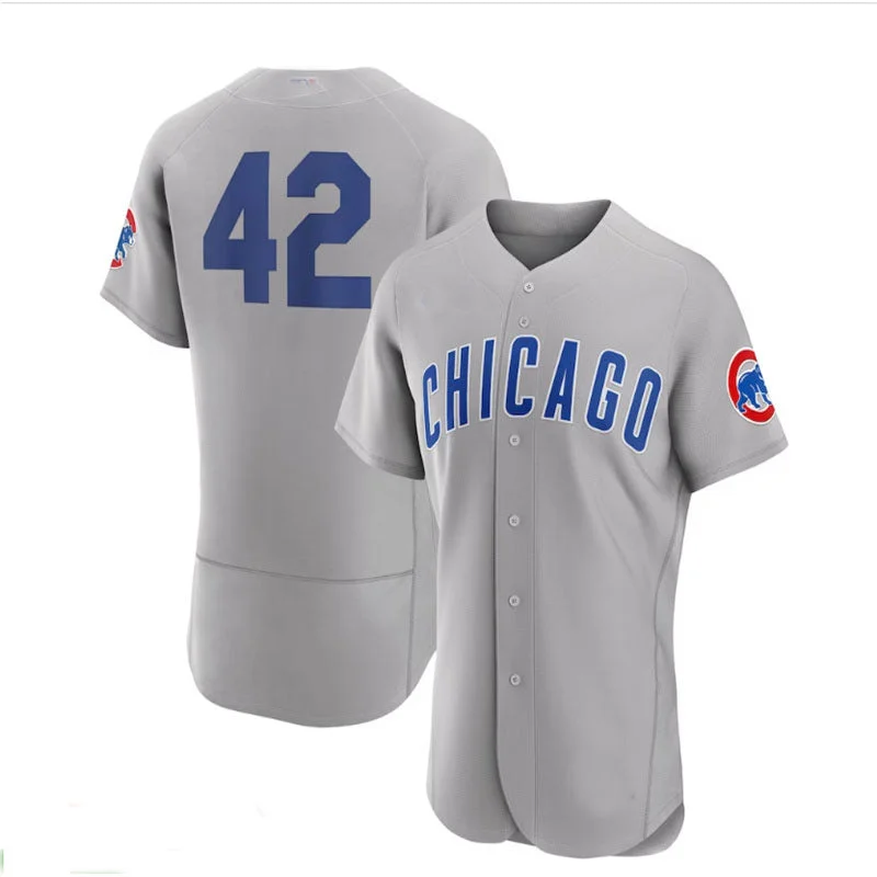 Chicago Cubs #42 2023 Jackie Robinson Day Authentic Jersey - Gray Baseball Jerseys-NBA Hall of Fame Jerseys -