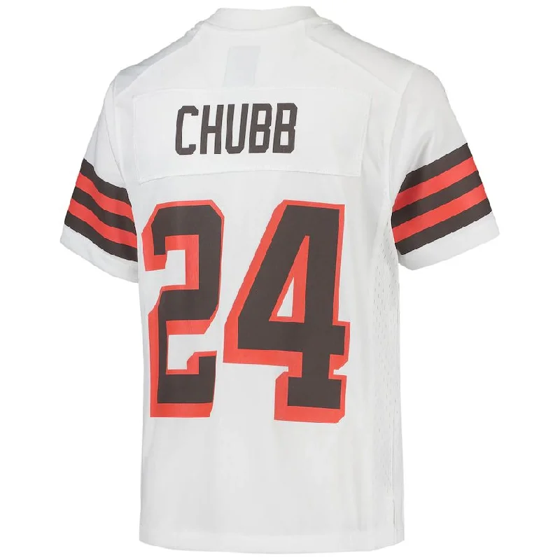 C.Browns #24 Nick Chubb White 1946 Collection Alternate Game Jersey Stitched American Football Jerseys-NFL All-Star Game Jerseys -