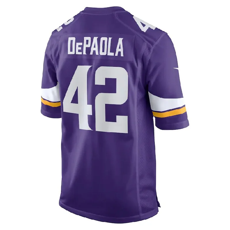 MN.Vikings #42 Andrew DePaola Purple Game Jersey Stitched American Football Jerseys-NFL Women’s Team Jerseys -