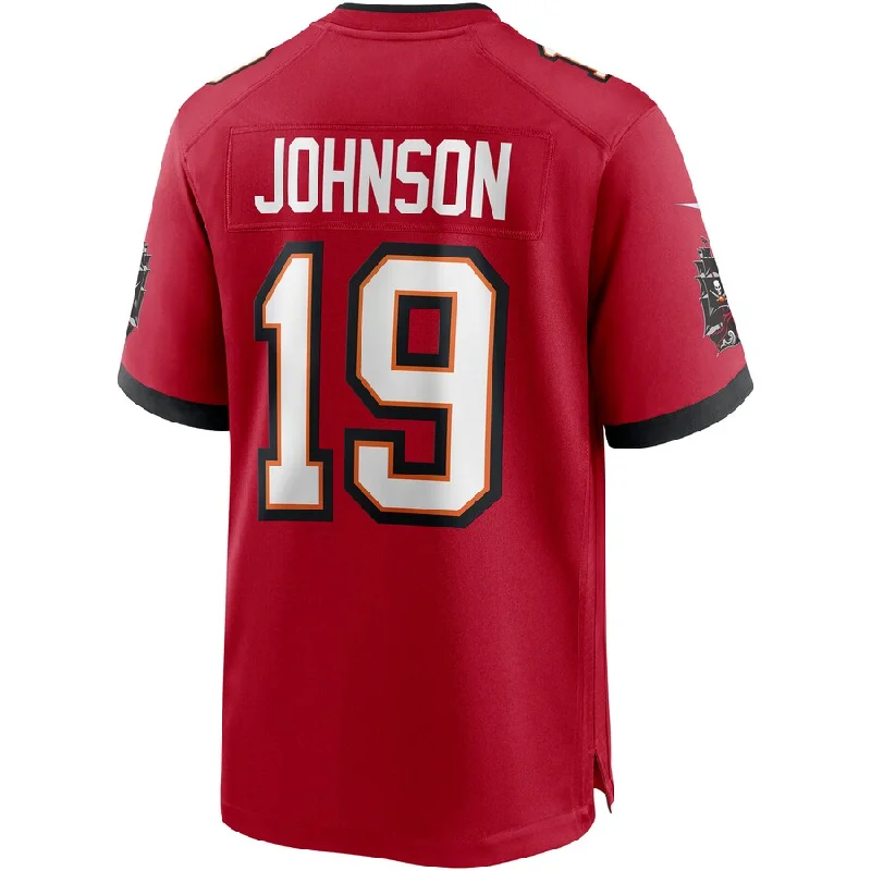 TB.Buccaneers #19 Keyshawn Johnson Red Game Retired Player Jersey Stitched American Football Jerseys-NFL Super Bowl Jerseys -