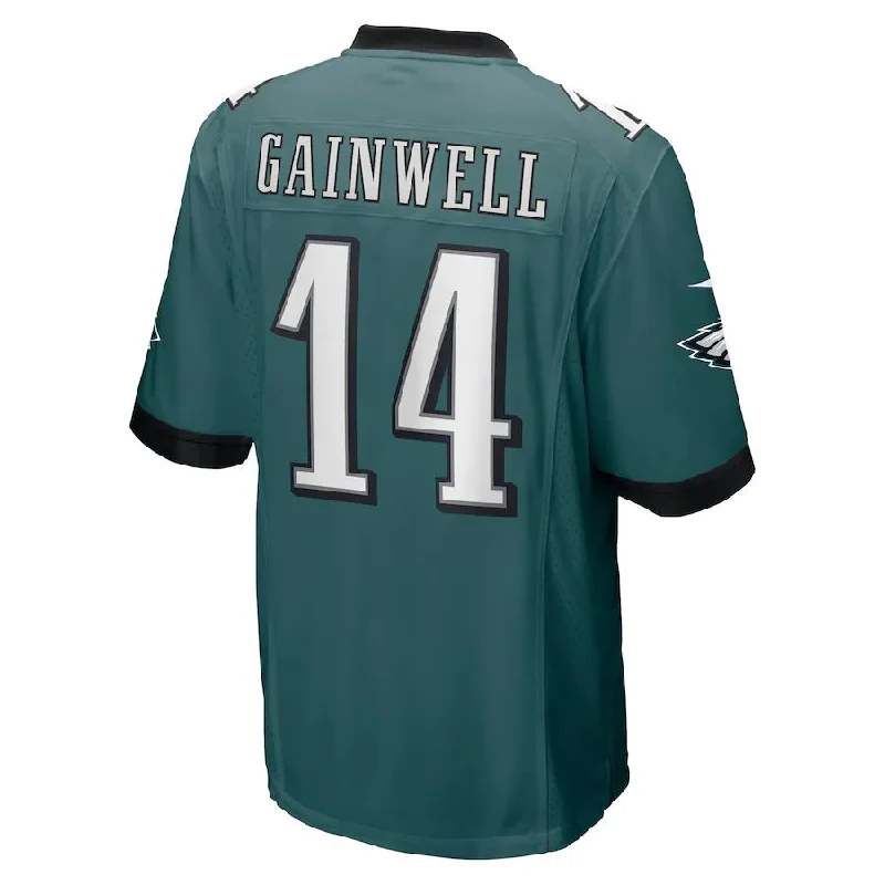 P.Eagles #14 Kenneth Gainwell Midnight Green Game Jersey Stitched American Football Jerseys-NFL Hall of Fame Collection -