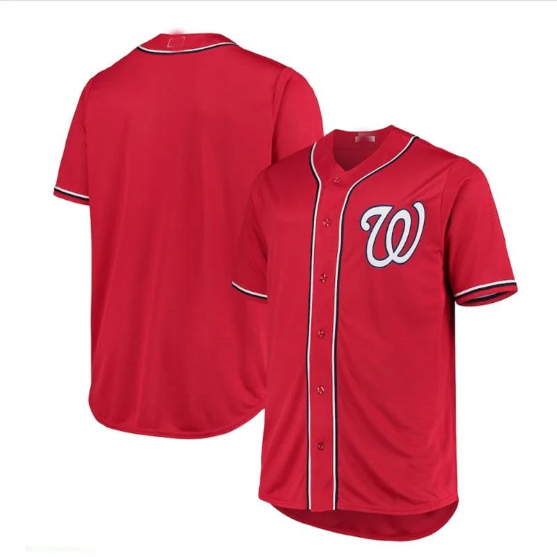 Washington Nationals Big & Tall Alternate Replica Team Jersey - Red Baseball Jerseys-NBA MVP Player Jerseys -