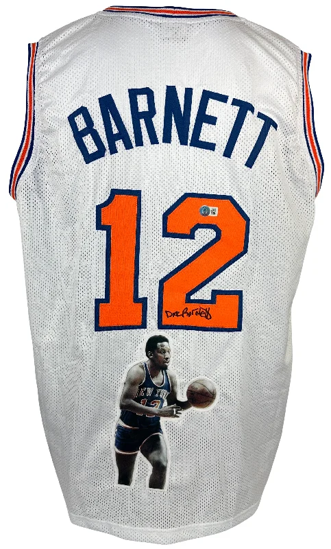 Dick Barnett autographed signed jersey NBA New York Knicks JSA COA-NBA All-Star Game Jerseys -