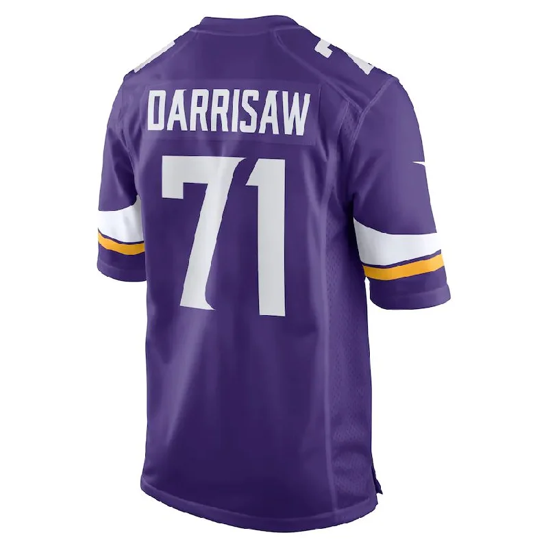 MN.Vikings #71 Christian Darrisaw Purple Game Jersey Stitched American Football Jerseys-NFL Fan Shop Jerseys -